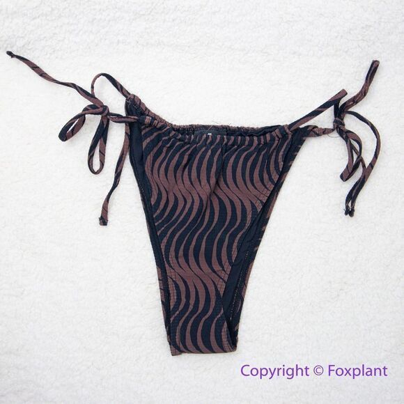 New! Thrills x FP Paradise On Repeat String Bikini Size US L Washed Cocoa - Picture 5 of 12